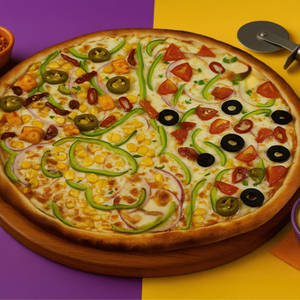 Crusto's 4in1 Veg Cheesburst Pizza