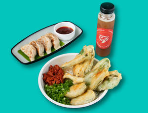 Tempura Veg Don + Gyoza + Drink
