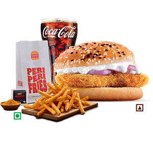 Crispy Chicken Burger Peri Peri Meal (R)