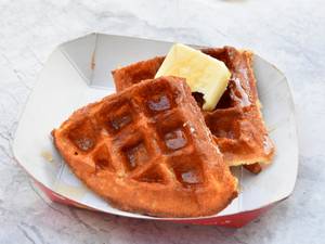 Triple chocolate paradise waffles