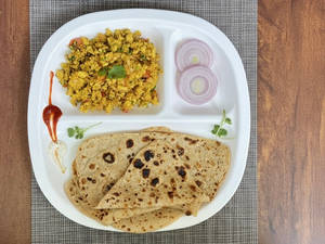 Paneer Bhurji With Roti