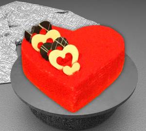 Redvelvet Heart Shape Cake