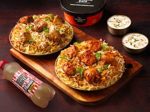 Dum Chicken Tikka & Charcoal Chicken Biryani Bowl