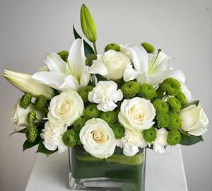 White Red Green Flower