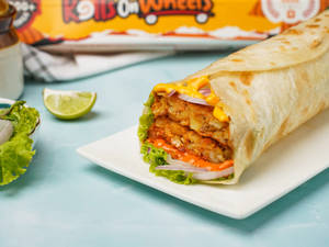 Peri Peri Aloo Tikki Burger Roll