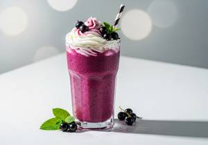 Black current ice cream shake