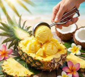 Pineapple fruit scooping