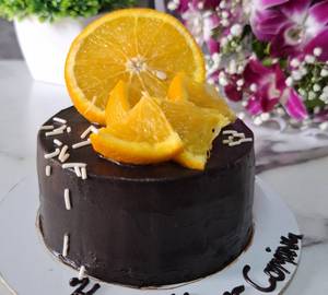 Chocolate Orange Cake & Floral Hamper (Gluten-Free & Sugar-Free)
