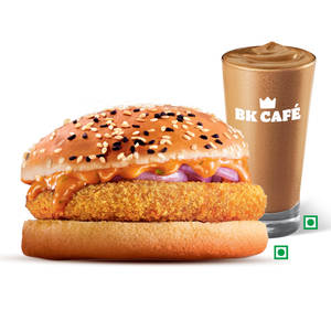 Chocolate Thick Shake + Crispy Veg Burger,