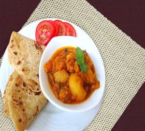 Chapati with alooKhurma