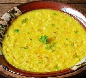 Plain Moong Dal Khichdi With Boondi Raita