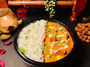 Matar Paneer Rice Bowl (no Onion No Garlic)