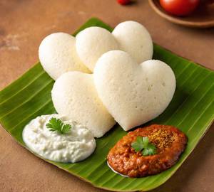 Heart Shape Mini Idli (4 Pieces)