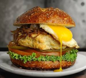 Crispy Chicken Egg Burger