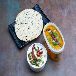 Sambar Rice [500 Ml] With Papad + Curd Rice [500 Ml]