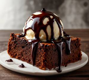 Brownie sundae