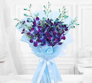 Atin stem blue orchids ( 8 Stamp)