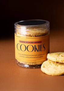 Cashew Pistachio Saffron Cookies Jar