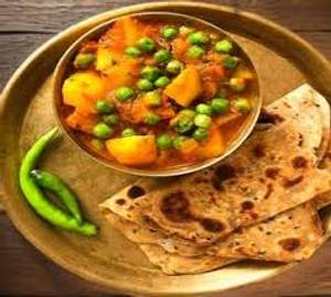 Aloo Matar Sabzi 4 Roti
