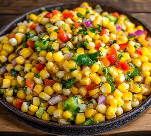 Sweet Corn with loaded Veggies