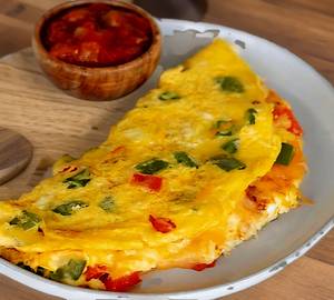 Double Egg Cheese Masala Omelette