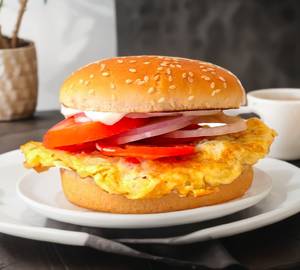 Schezwan Masala Omelette Burger