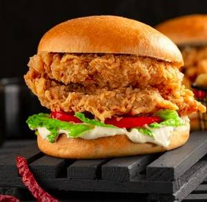 Premium Fried Chicken Burger
