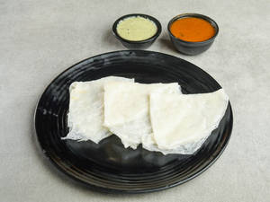 Neer Dosa (3 Pcs) With Sambar & Chutney