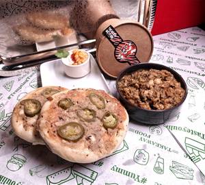 Desi Ghee Simple Chole + 2 Jalapeno Kulcha