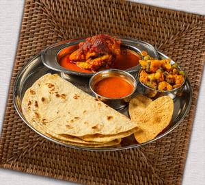 Roti Chicken Kosha Thali