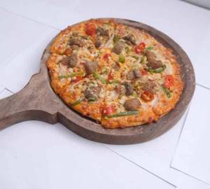 8''Mushroom Pizza Ultra Thin Cheese Burst Pizza (Wheat Based)  Zero Maida