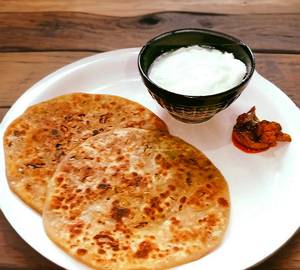 Aloo Paratha 2 pic & Plain Curd