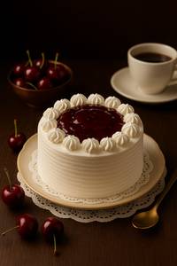 Dark Cherry Cream Cake (500 Gm)