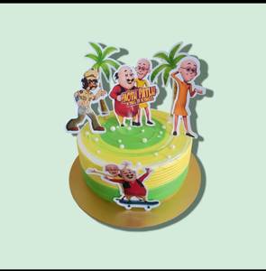 Motu Patlu Theme Chocolate Cake