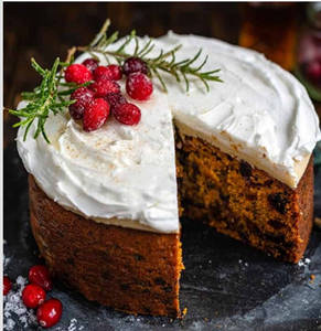 Christmas themed Plum Cake (Has Rum)