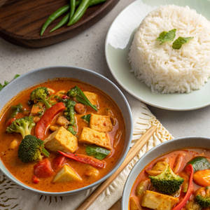 Red Thai Curry Veg With Choice Of Rice