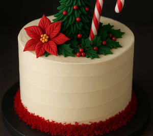 Red Velvet Christmas Cake - 500gms