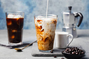 Cold coffee with crush