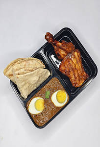 Tandoori Chicken-1pcs + Tandoori Roti-2pcs + Egg Masala