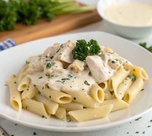 Chicken white sauce pasta