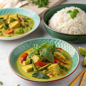 Green Thai Curry Veg With Choice Of Rice