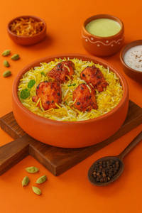 I am the biryani [chicken] [with raita mousse]
