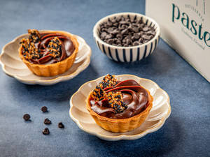 Dark Chocolate Sesame Tart