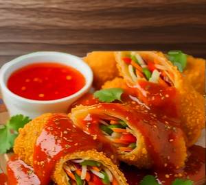 Schezwan Tossed Kurkure Veg Spring Roll [5 Inches, 1 Piece]