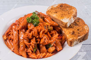 Cheesy Paneer Pasta(red)