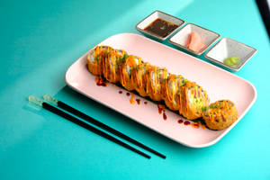Salmon Tuna Futomaki Age..