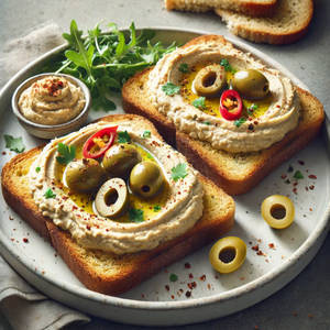 Hummus Toast (2- Pcs)