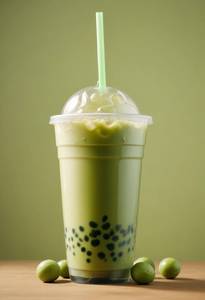 Green melon bubble tea