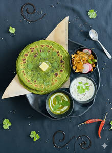 Palak Paneer Paratha