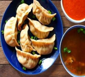 Peri Peri Chicken Momos Steamed(5Pcs)